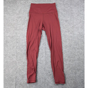 Quince Leggings Womens Small Red Athletisure Stretch Comfort Gym Training Soft